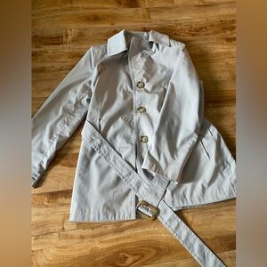 Bromley Sport Short Length Button Down Trench Coat Women’s Size Medium